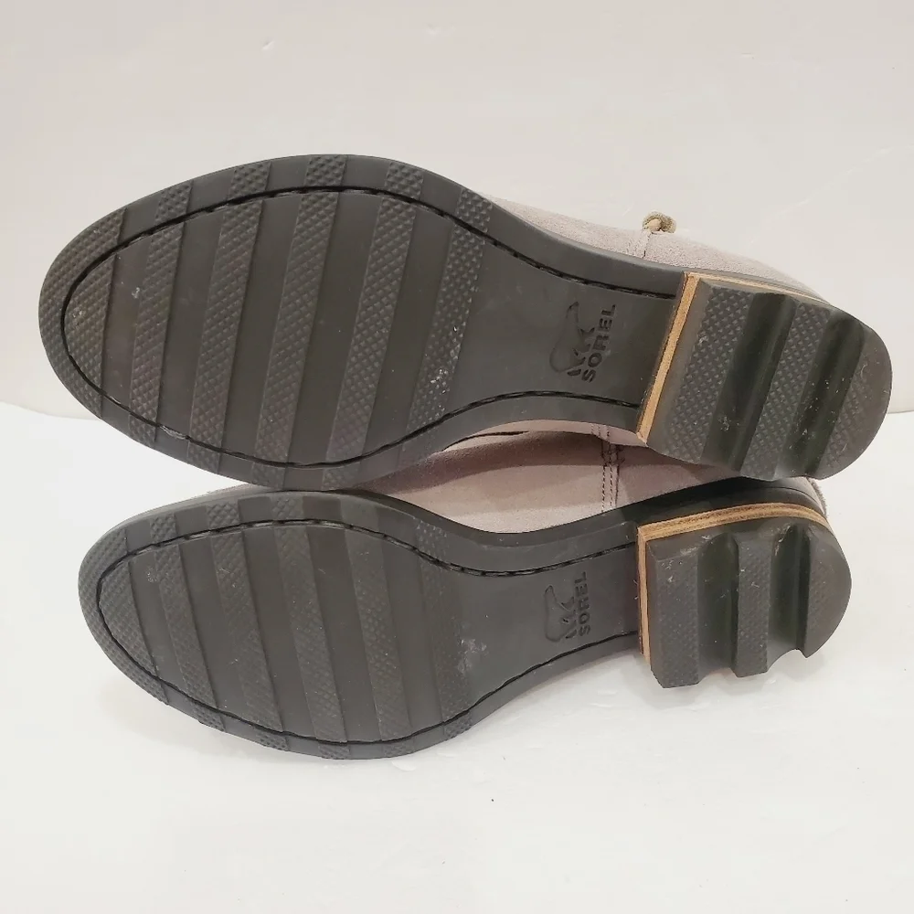 Sorel Farah Gray Suede Ankle Boots